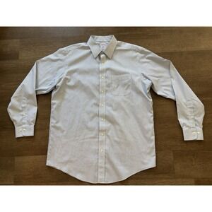 Brooks Brothers 346 Button Down Shirt Size 16.5 6/7‎ Blue Striped Regular Fit